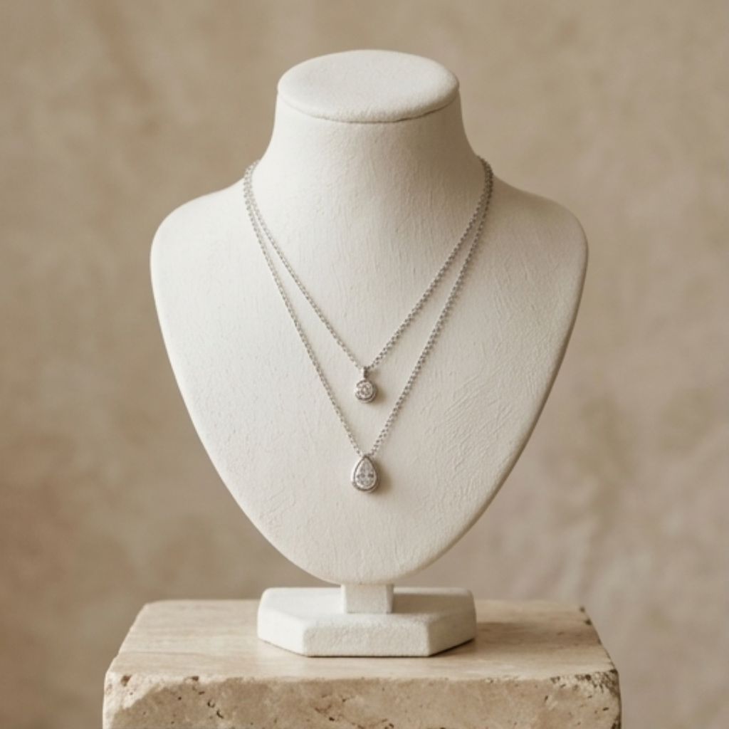 Double Layer Diamond necklace