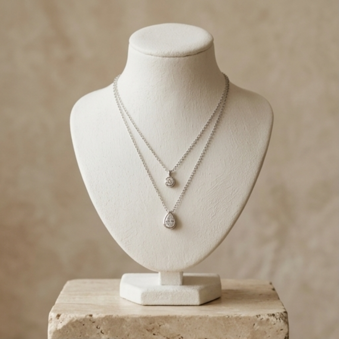 Double Layer Diamond necklace