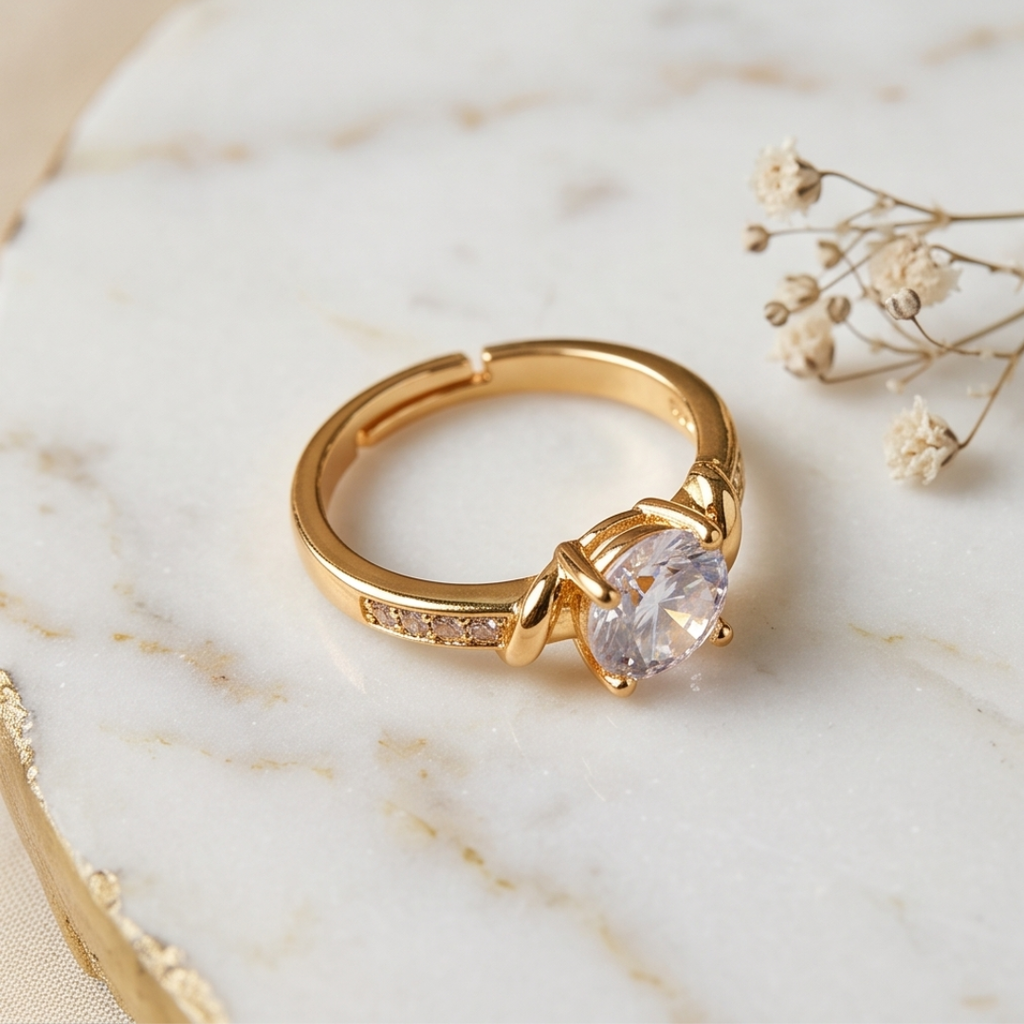 Solitaire Gold Ring