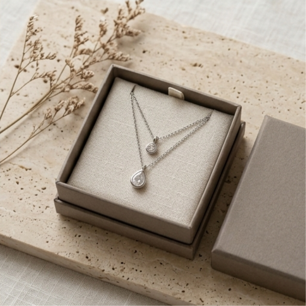 Double Layer Diamond necklace